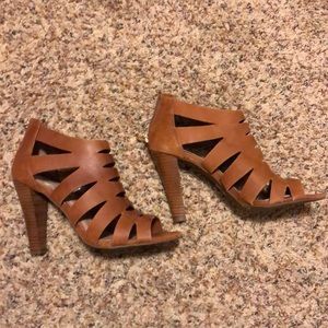 Jessica Simpson Leather Cage Heels